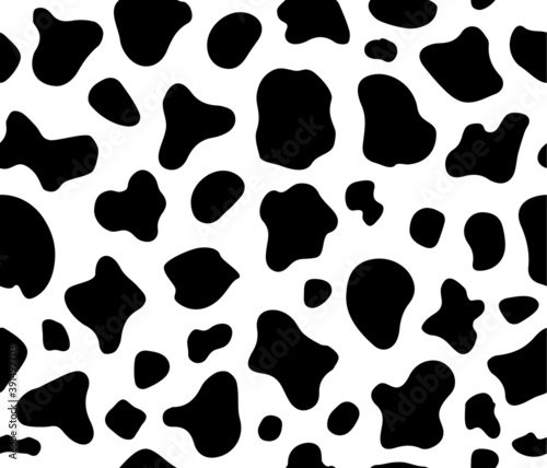 Cow seamless texture design background pattern repeats background wallpaper. Dotted background. Stock vector illustration black and white print.
