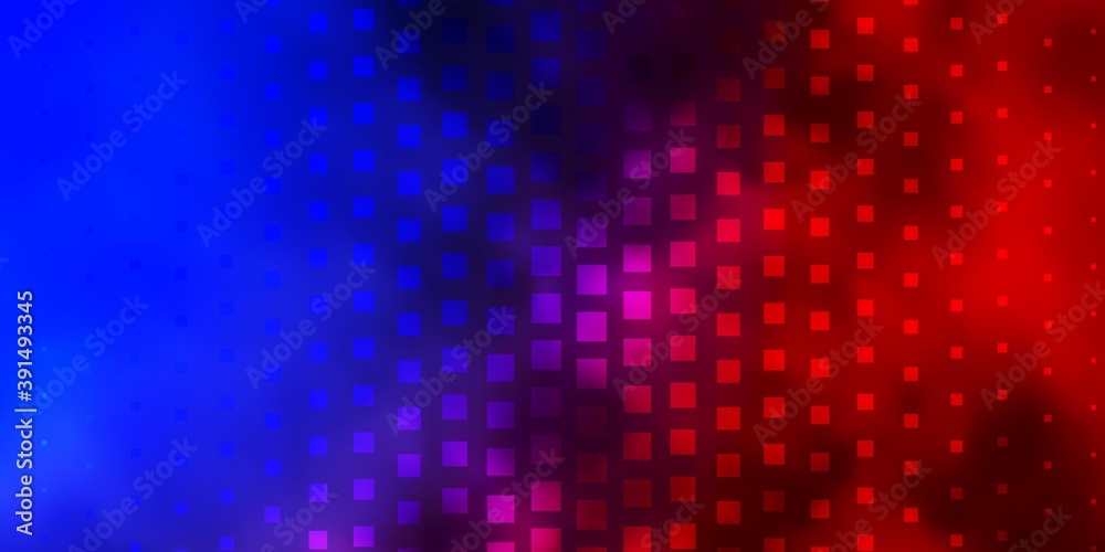 Light Blue, Red vector texture in rectangular style.