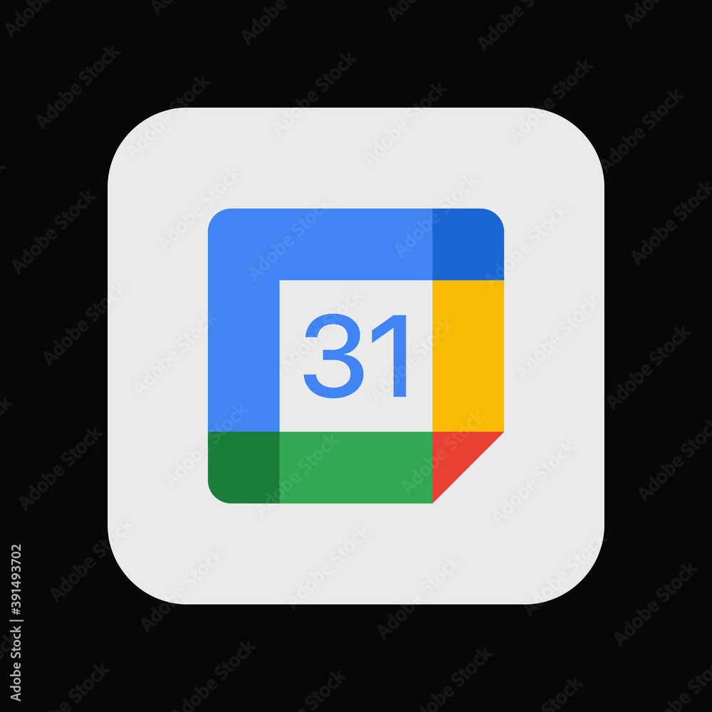 Google Calendar App Icon Social Media Illustration Stock Vector google-calendar-app-icon-social-media-illustration-stock-vector