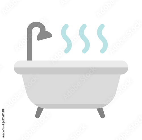 bathroom, bathtub / Home appliance , furniture vector icon illustration