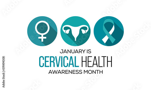 Vector illustration on the theme of Cervical Cancer awareness month observed each year during January.
