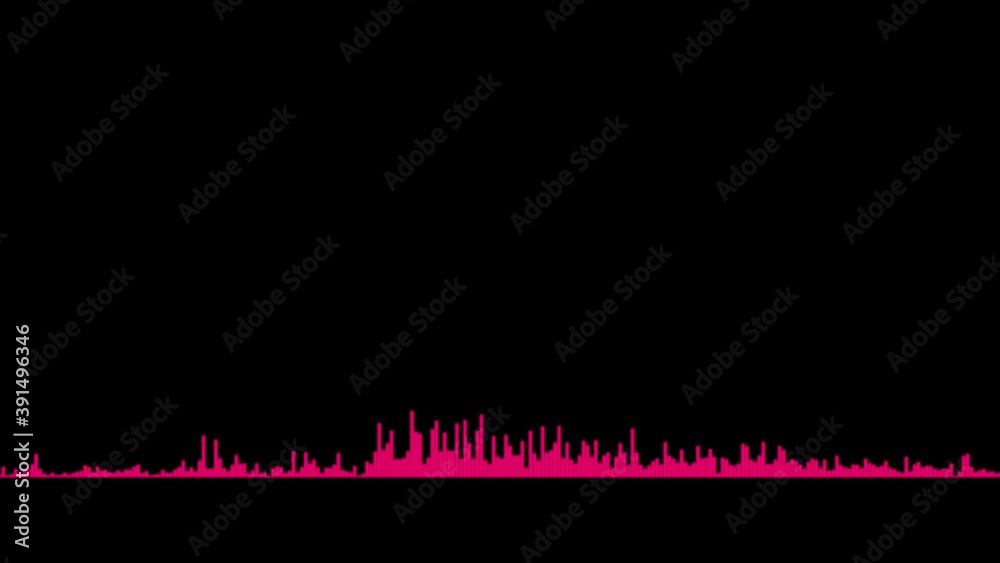 Visualization of voice record, artificial intelligence. Music equalizer, audio waves sound digital player waveform, recorder signal. Multicolored digital sound wave. Audio technology wave and design