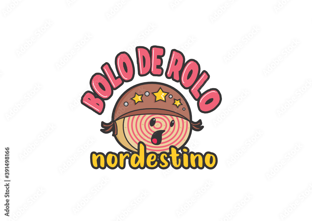 Logo bolo de Rolo, Nordestino, Nordeste Logo bolo de Rolo, Nordestino, Nordeste