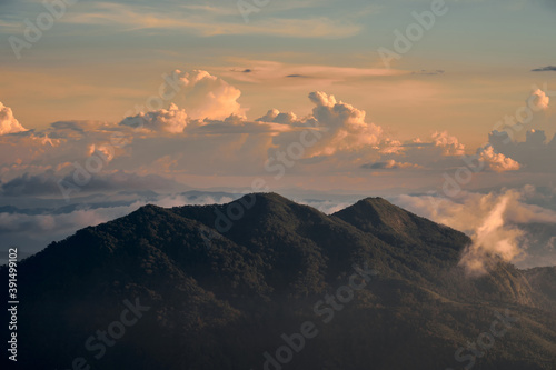Obraz na płótnie Fog over the Doi Inthanon mountain, Chiang Mai Thailand. The highest peak of Thailand w salonie