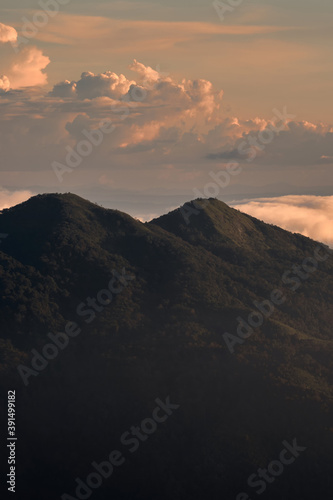 Obraz na płótnie Fog over the Doi Inthanon mountain, Chiang Mai Thailand. The highest peak of Thailand w salonie