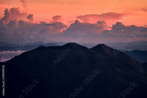 Obraz na płótnie Fog over the Doi Inthanon mountain, Chiang Mai Thailand. The highest peak of Thailand w salonie