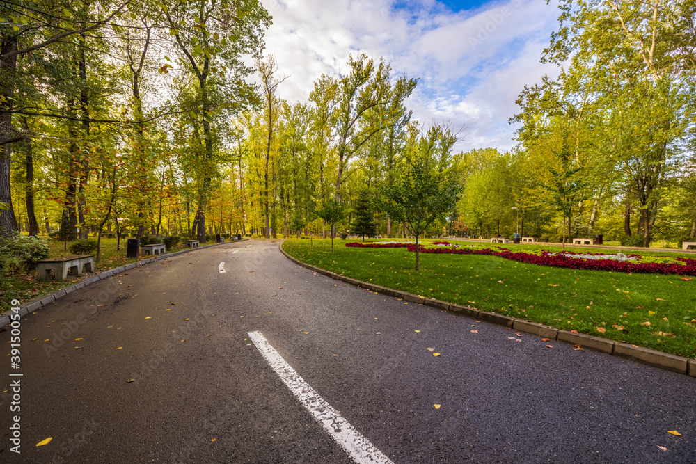 a beautiful autumn landscape in the park on an October day a beautiful autumn landscape in the park on an October day