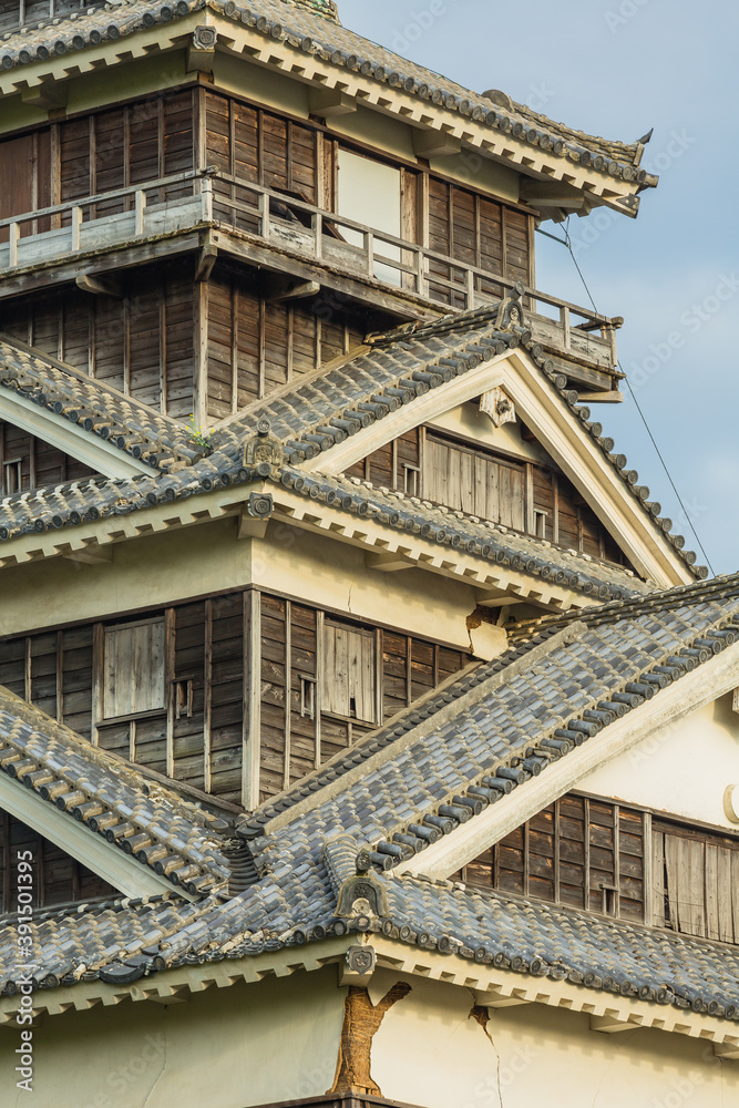 日本　熊本県熊本市、熊本城の宇土櫓