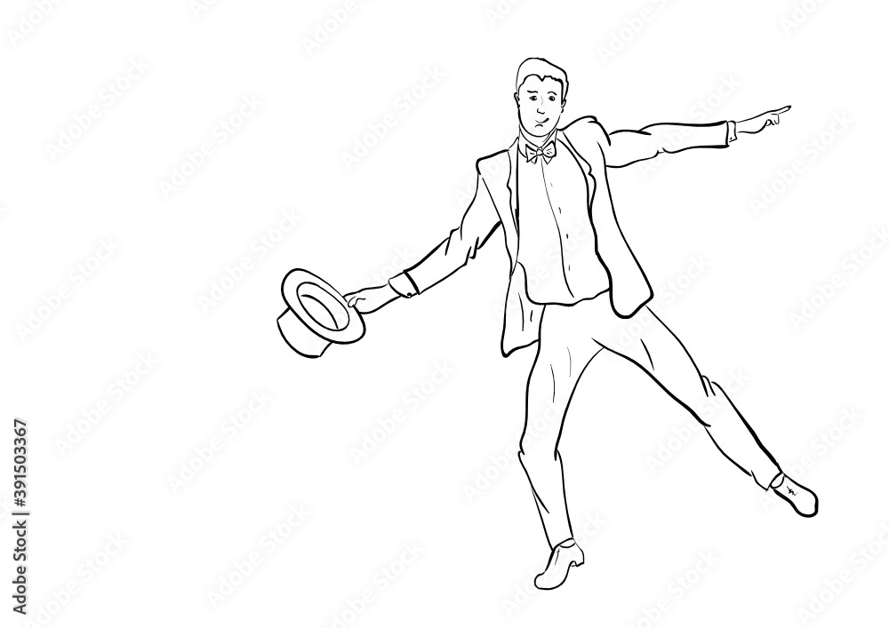 an illustration of a person in a jump