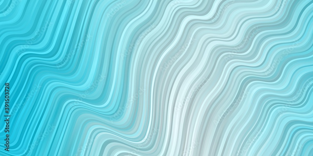 Light BLUE vector background with bent lines.