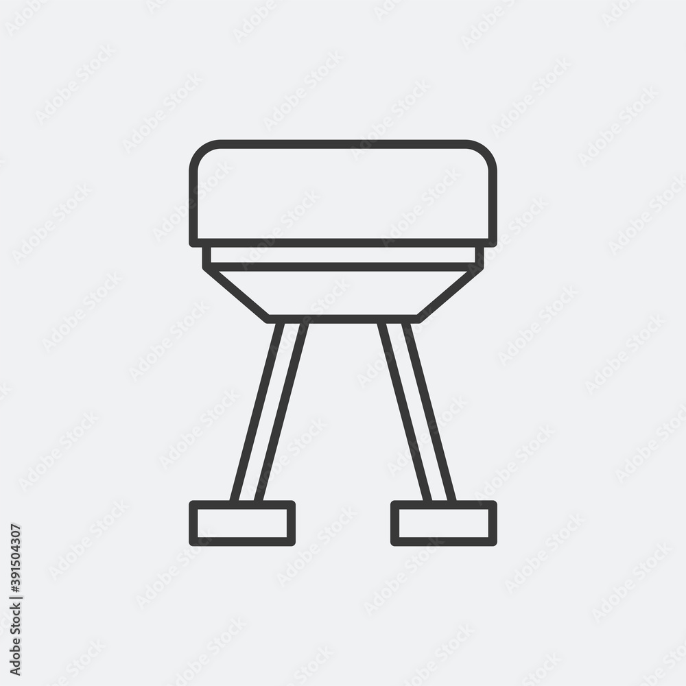 Gymnastic horse icon isolated on background. Activity symbol modern, simple, vector, icon for website design, mobile app, ui. Vector Illustration