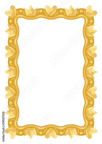Princess frame with hearts and crowns.