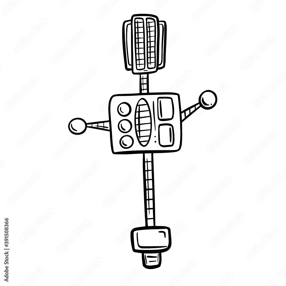 Cartoon Robot Illustration Image Funny Character
