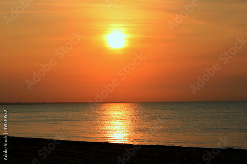 sunset over the sea