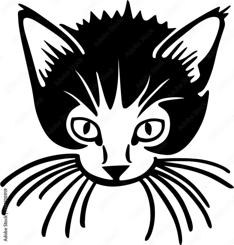 Fototapeta premium Cat Face Vector file...