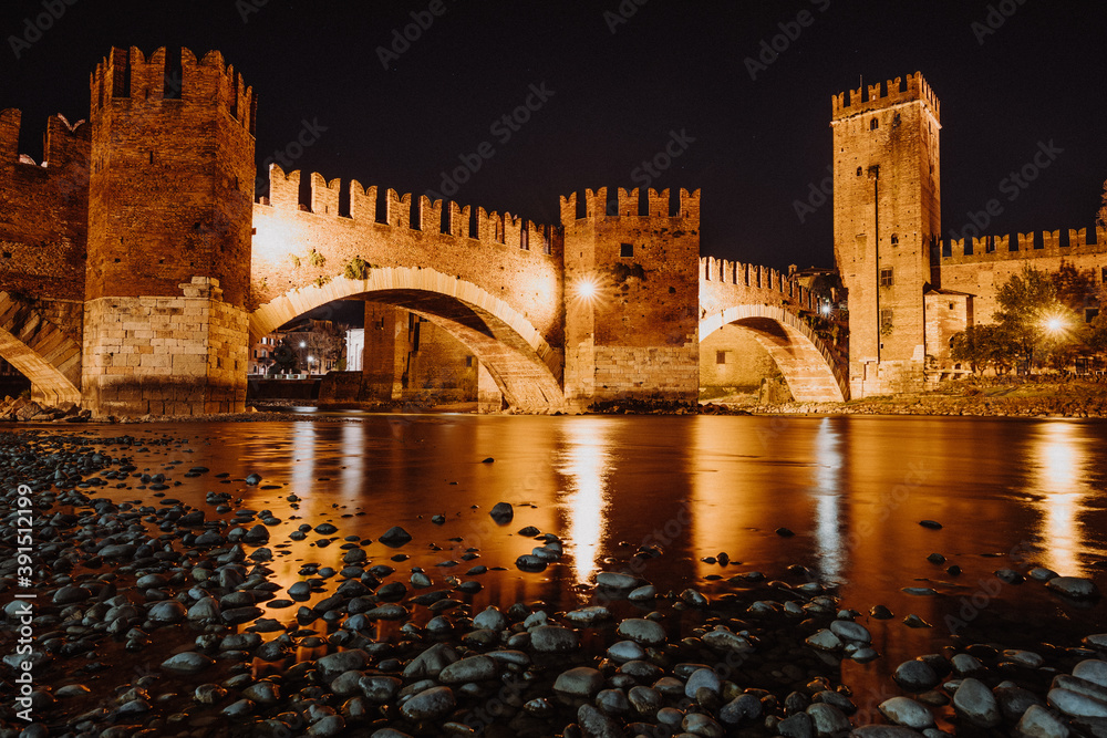 Italien - Verona - Castelvecchio bei Nacht