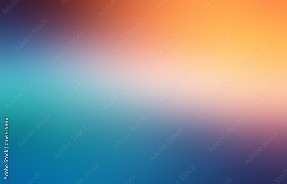 Blue yellow contrast blur background. Hot and cold illustration. Gradient smooth texture.