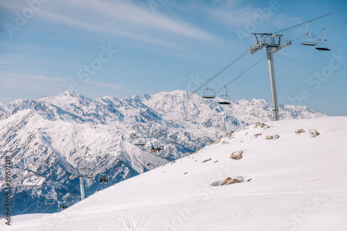 Beautiful landscapes of the ski resort of Georgia © Denis
