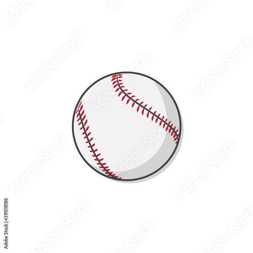 Baseball Ball Vector Icon Illustration. Baseball Symbol