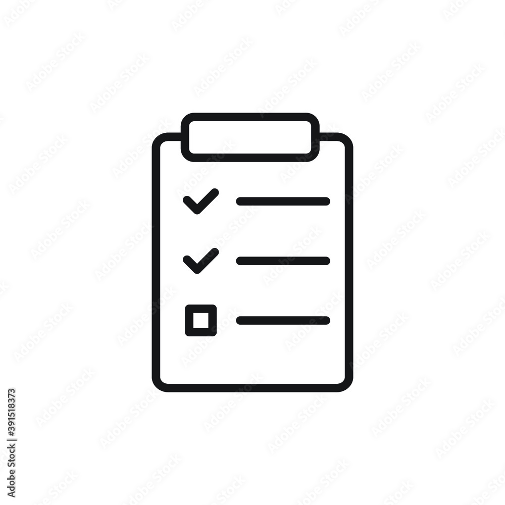 Icon vector graphic of checklist, good for template web Icon vector graphic of checklist, good for template web