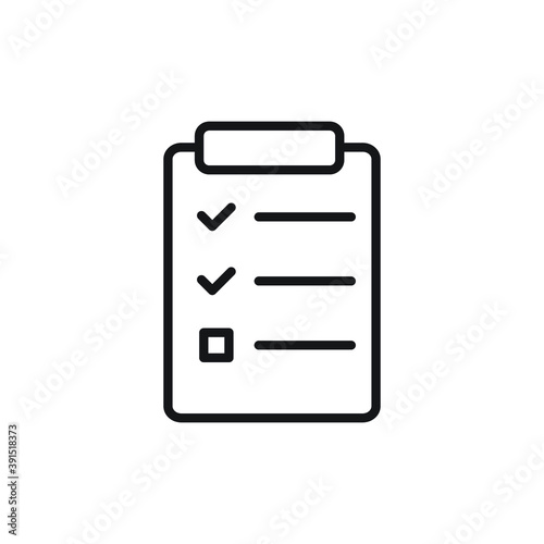 Icon vector graphic of checklist, good for template web 