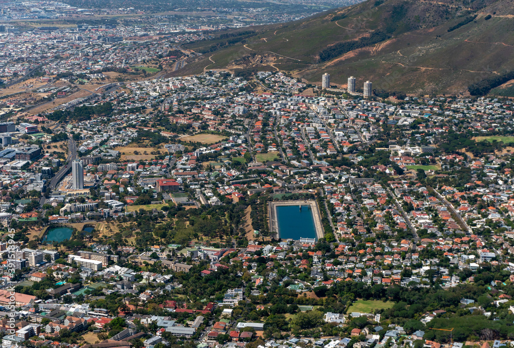 Top view to Cape Town city 
