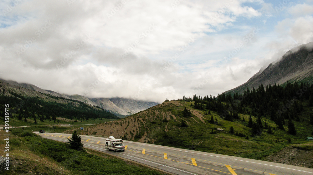 Fototapeta premium Camper on the road