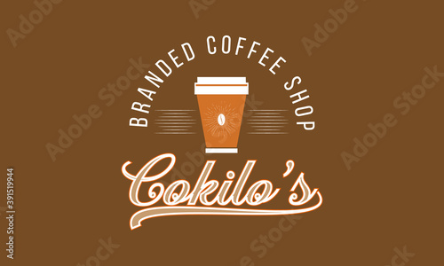 Coffee Shop - Restaurant -  Company Logo - Abstract Design - Minimalist Logo - Flat Design photo