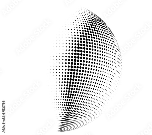 Design elements symbol Editable icon - Halftone circles, halftone dot pattern on white background