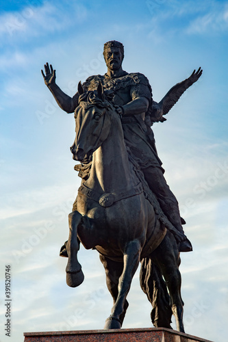 The monument of Vseslav Charodzey in Polotsk  Belarus. 