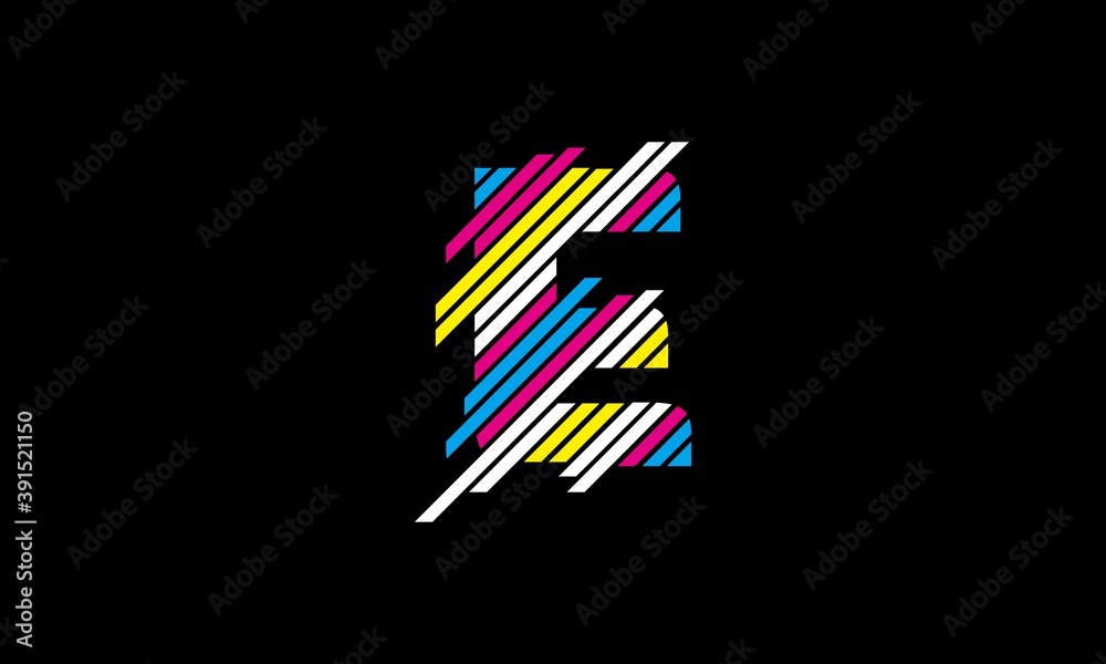 CMYK Letter E T-shirt Design CMYK Letter E T-shirt Design