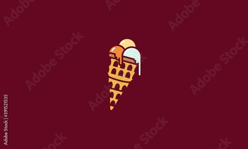 Creative Italian Gelato Brand Company Vector Illustration
