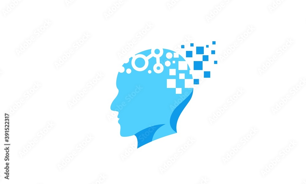 Human Intelligence Digital Technology Logo Illustration