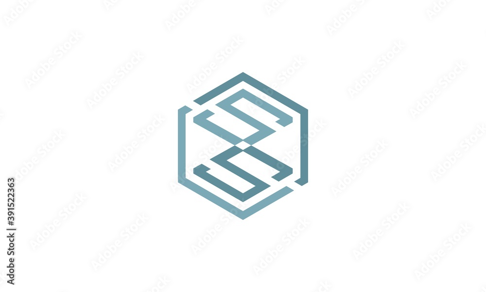 Double Letter S Hexagonal Logo Double Letter S Hexagonal Logo