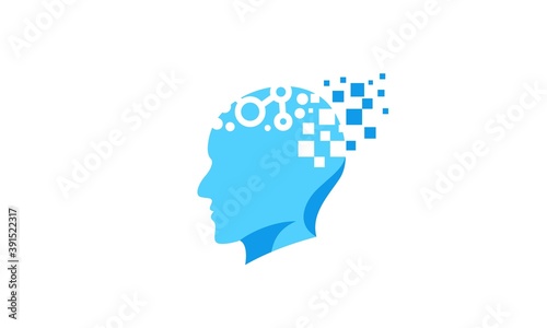 Human Intelligence Digital Technology Logo Illustration