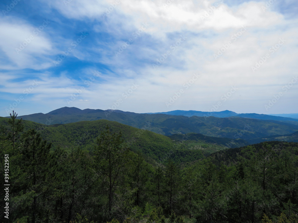 clouds over the mountains