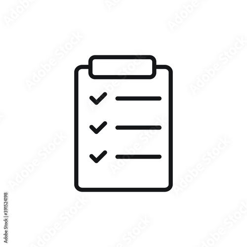 Icon vector graphic of checklist, checkmark, list form, good for template web etc © Ilallali