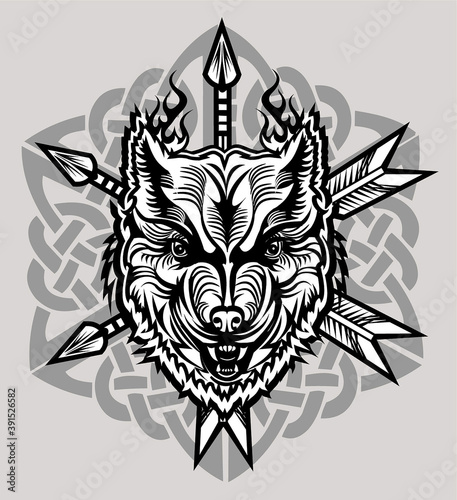 Tattoo Wolf head