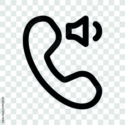 silent call, contact phone communication icon vector