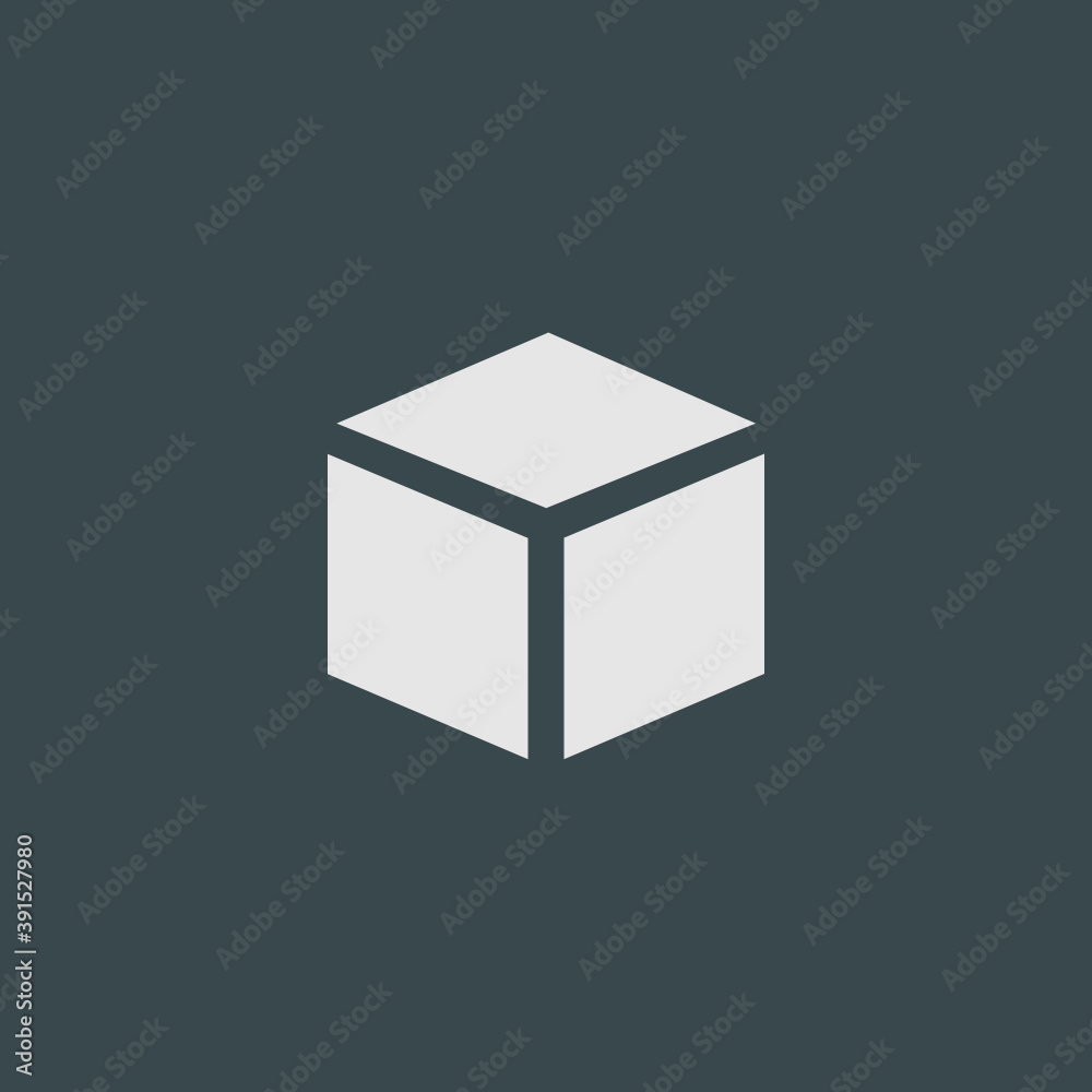 Fototapeta premium Cube - Tile Icon