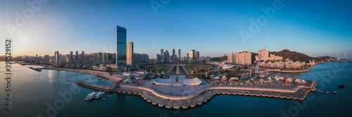Photography Aerial photography of Dalian Xinghai Square, the second largest square in Asia,