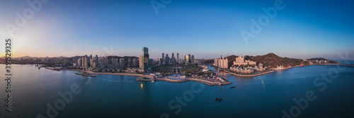 Aerial photography of Dalian Xinghai Square, the second largest square in Asia, taken in Dalian, Liaoning Province, China
 photo