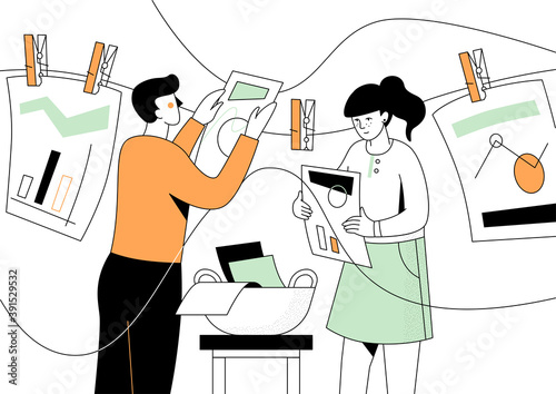 Business analytics - modern flat design style illustration