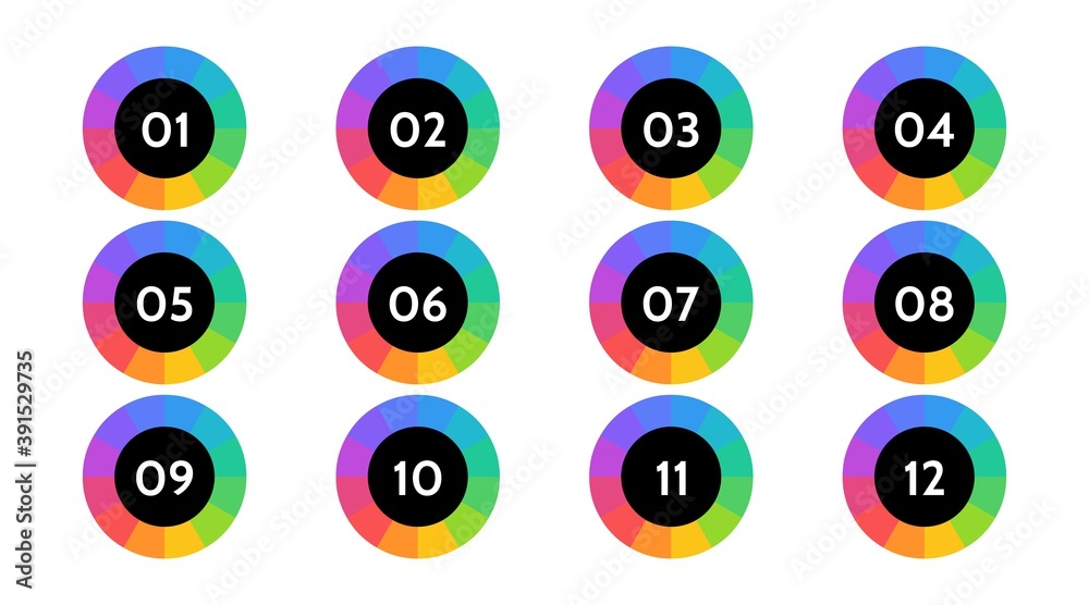 Bullet points data, info markers. icon arrow set. Number Flags 1 to 12 Flat design isolated vector. infographic illustration. Bullet points data, info markers. icon arrow set. Number Flags 1 to 12 Flat design isolated vector. infographic illustration.