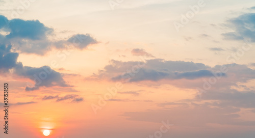 sunset sky with clouds