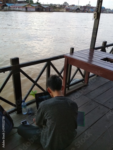 person on the dock