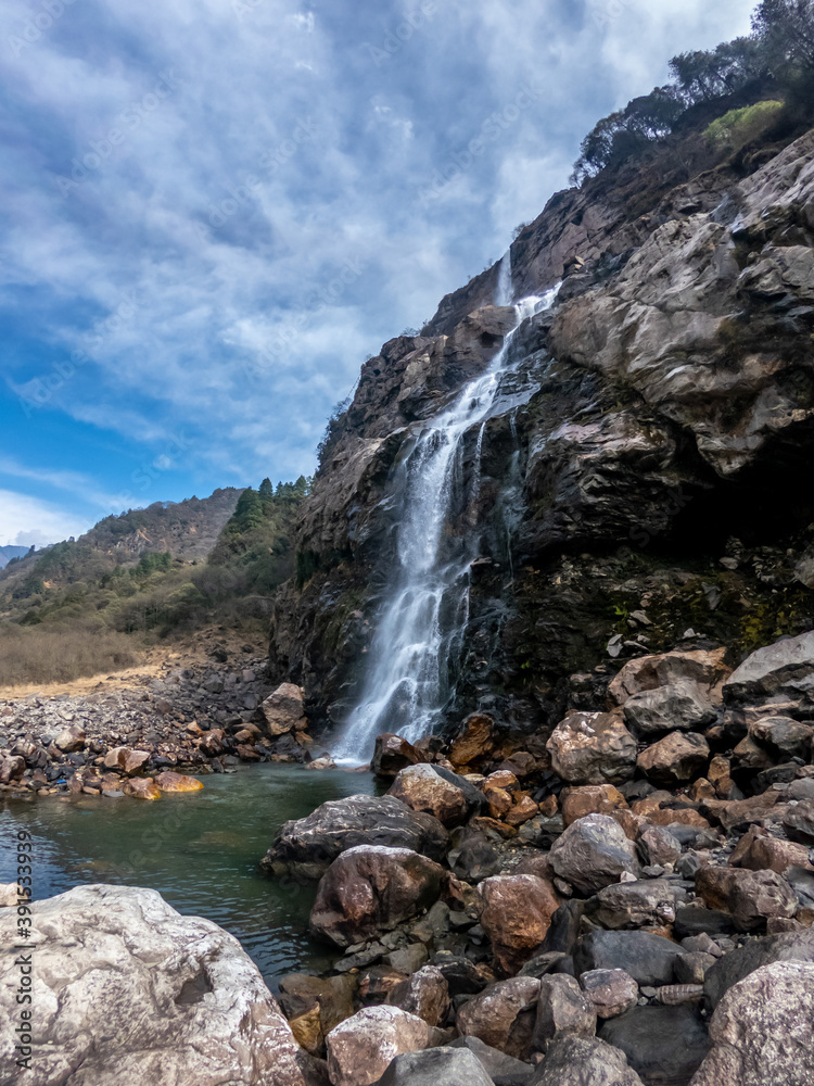 Jung Waterfall Tawang, Arunachal Pradesh India