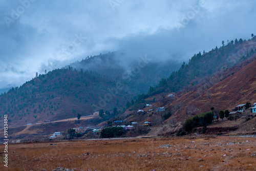 Misty Weather in Sangti village, Kameng, Arunachal Pradesh, India.