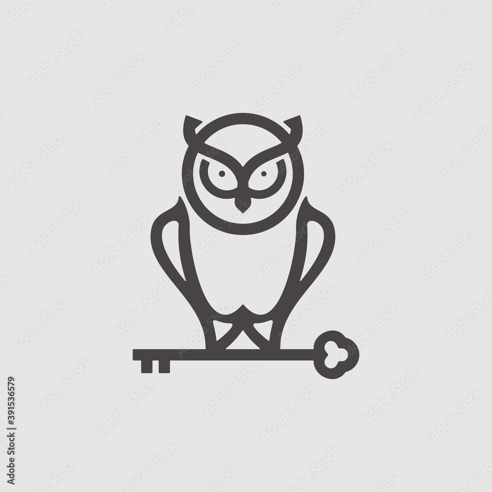 Owl Bird logo design vector Owl Bird logo design vector