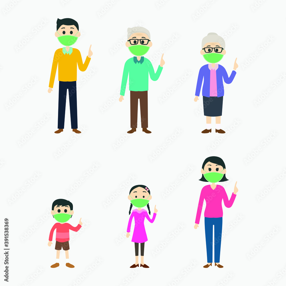 set of cartoon people set of cartoon people